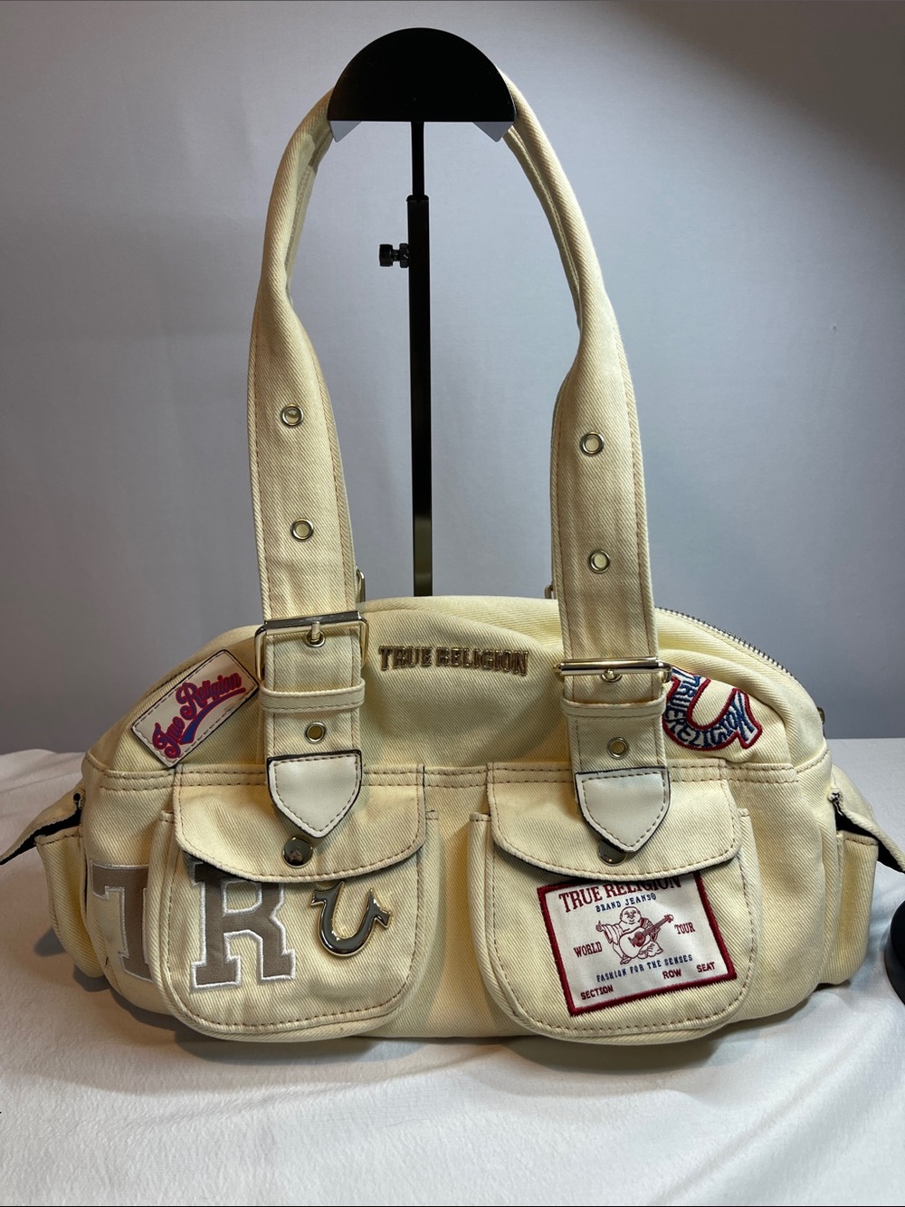 True Religion Multi Patch/Pockets Satchel Rare TikTok Viral Bag